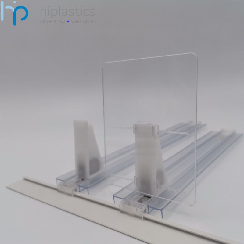 Hiplastics Pusher Plastic PS Acrylic Divider for Shelf Management缩略图