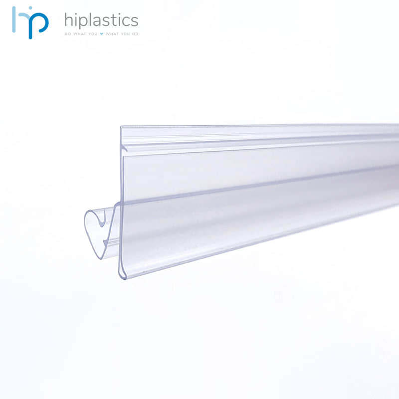 Hiplastics FX007 Clear PVC Paper label Holder for Supermarket Shelf缩略图