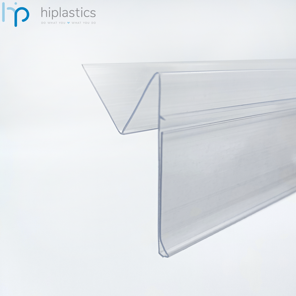 Hiplastics G4 Clear Retail PVC Data Strip Plastic Label Holders for Shelf缩略图