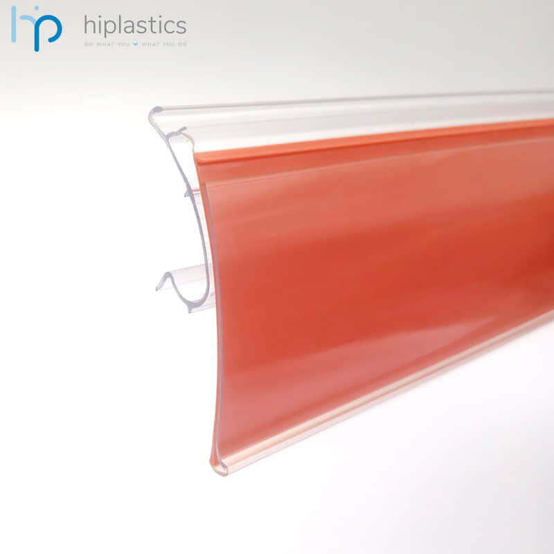 Hiplastics LH020 PVC Paper Label Holder on Shelf Merchandising for Supermarket缩略图