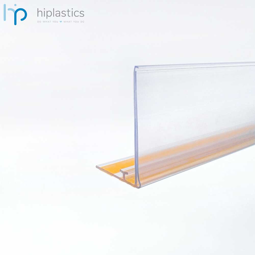 Hiplastics OFRK40-DBR39 Adhesive PVC Pricing Label Holder for Retailing缩略图